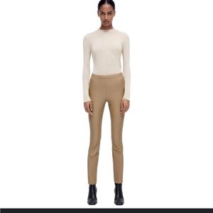 NWT ZARA Faux Leather Leggings Large NEW WITH TAGS size large